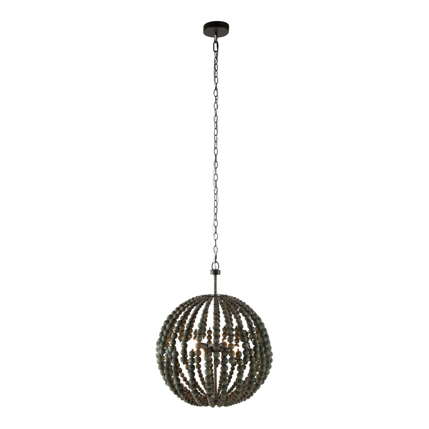 Arteriors - DSS02 - Four Light Chandelier - Emma - Dark Gray Wash/Dark Gray Wash