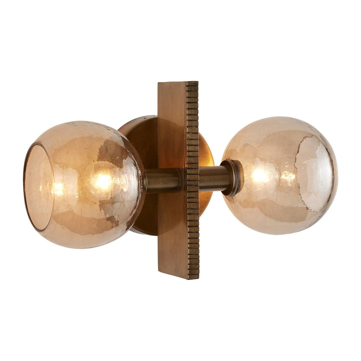 Arteriors - DWI19 - Two Light Wall Sconce - Chamberlin - Smoke/Antique Brass