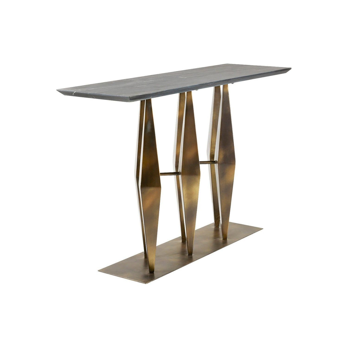 Arteriors - FLI09 - Console - Dagmar - Matte Black/Antique Gold