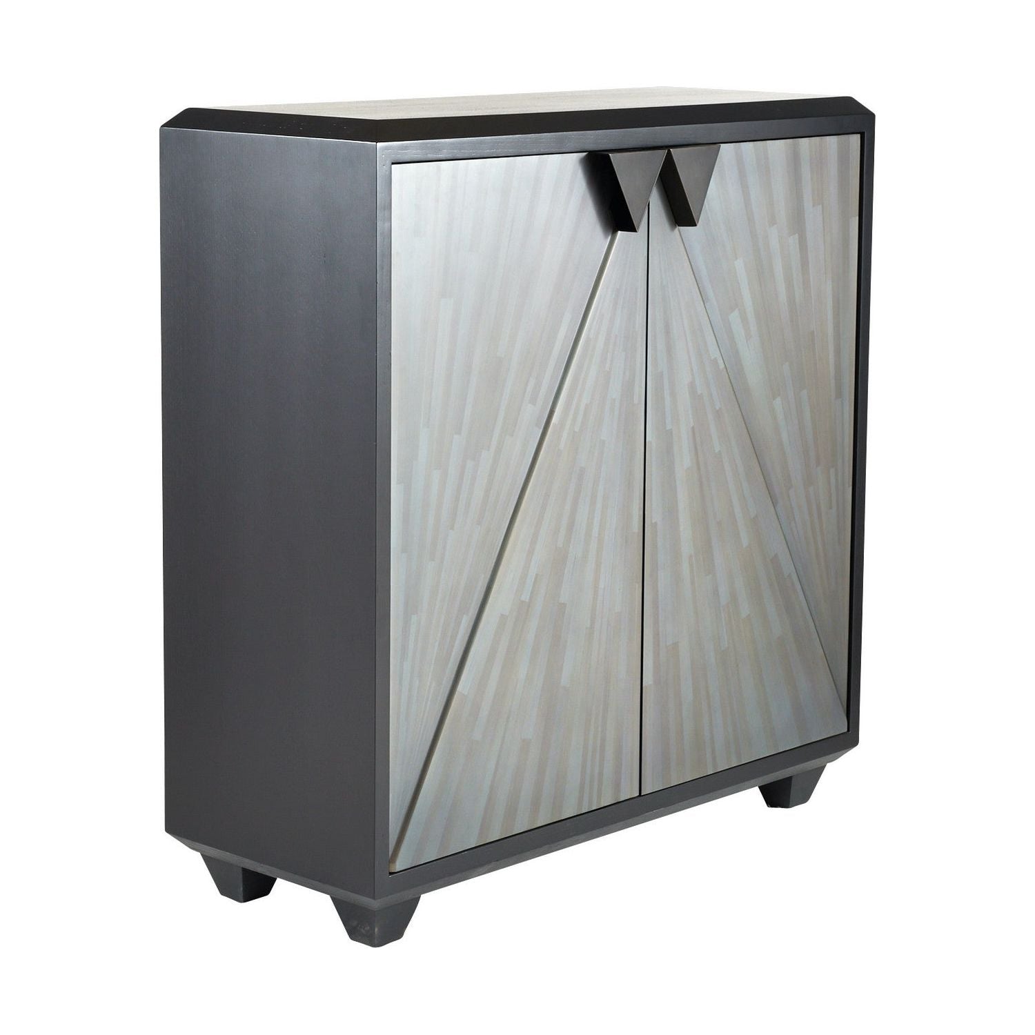 Arteriors - FNS13 - Cabinet - Ellington - Gray Straw Marquetry/Ebony/Bronze