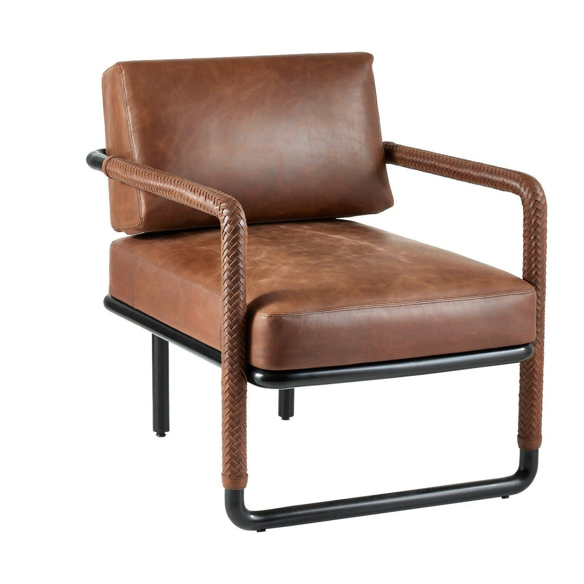 Arteriors - FRI15 - Chair - Durham - Cognac/Blackened Bronze