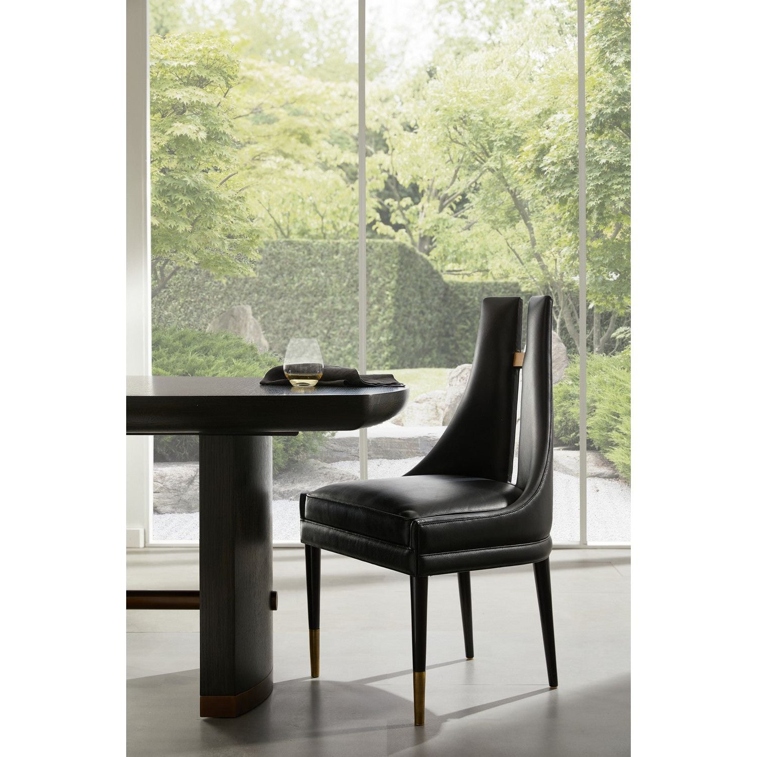 Arteriors - FRI16 - Dining Chair - Crowley - Black/Ebony/Antique Brass