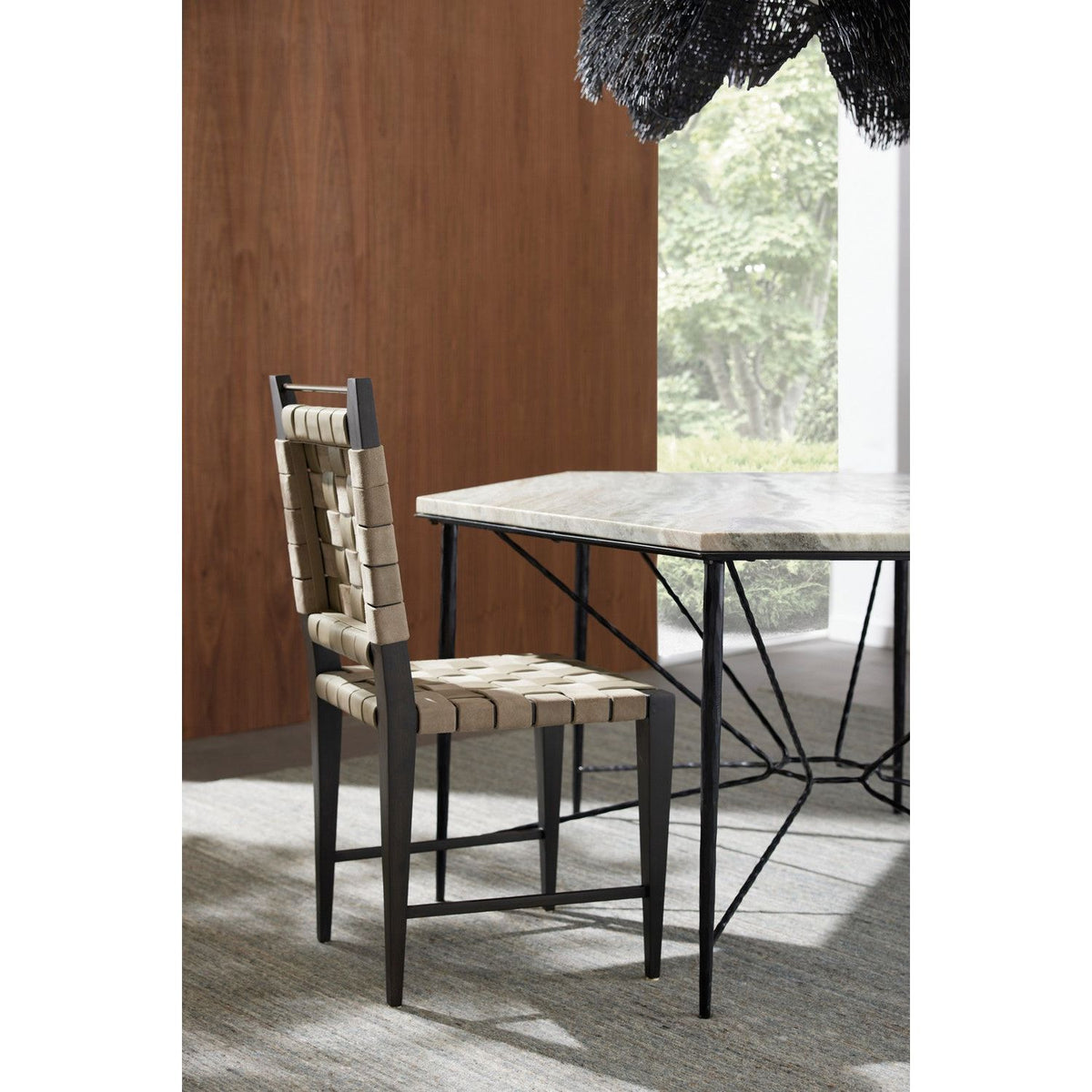 Arteriors - FRI19 - Dining Chair - Lakewood - Stone/Stone/Ebony/Antique Brass