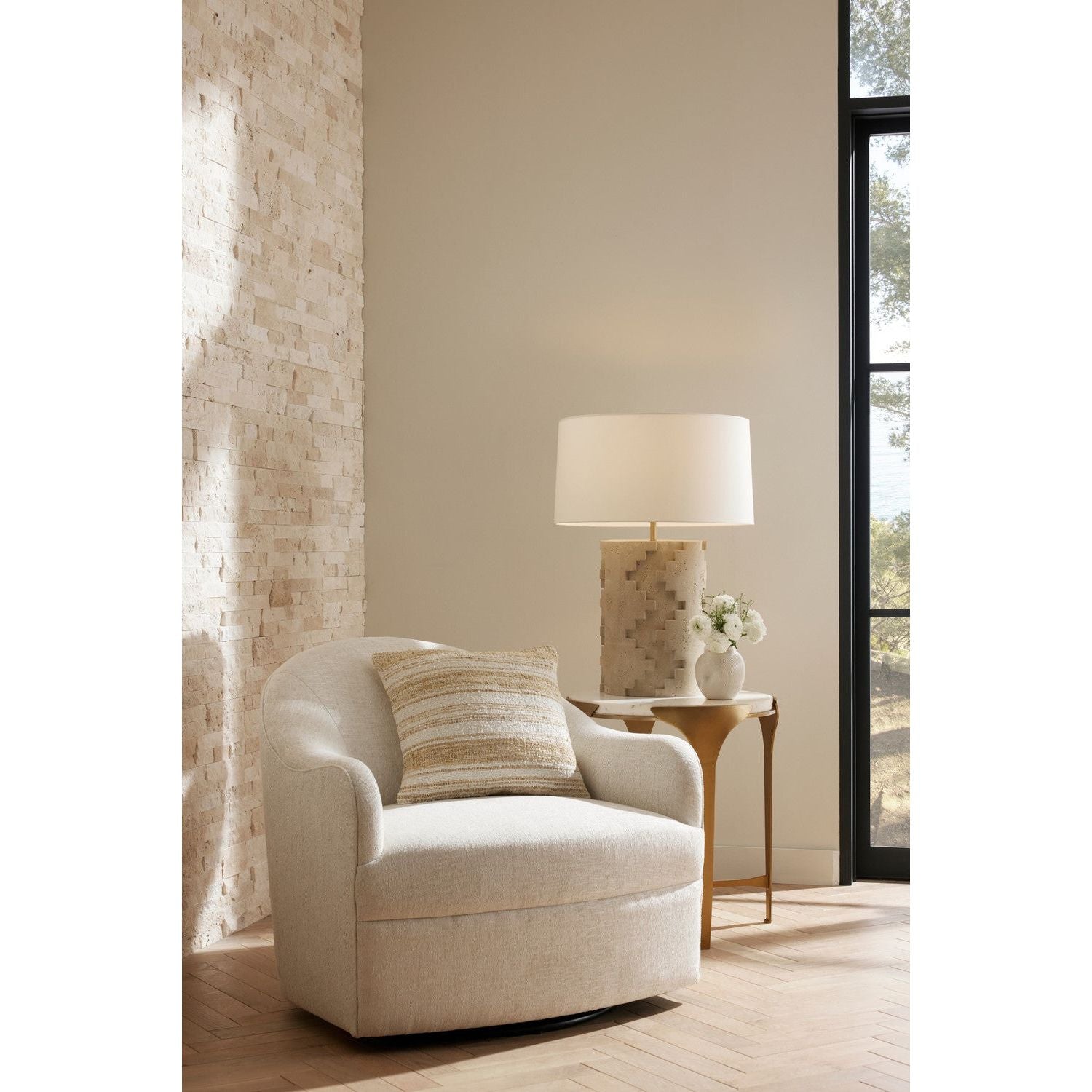 Arteriors - PTC48-SH051 - One Light Table Lamp - Cornwall - Sand/Antique Brass/Ivory/White