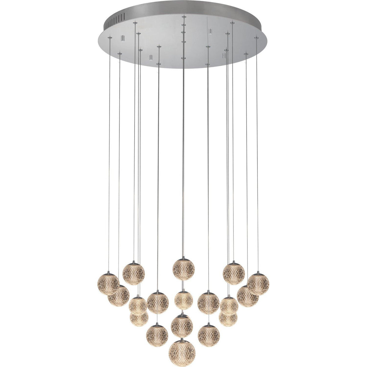 PageOne - PP121969-CM - LED Chandelier - Meissa - Chrome