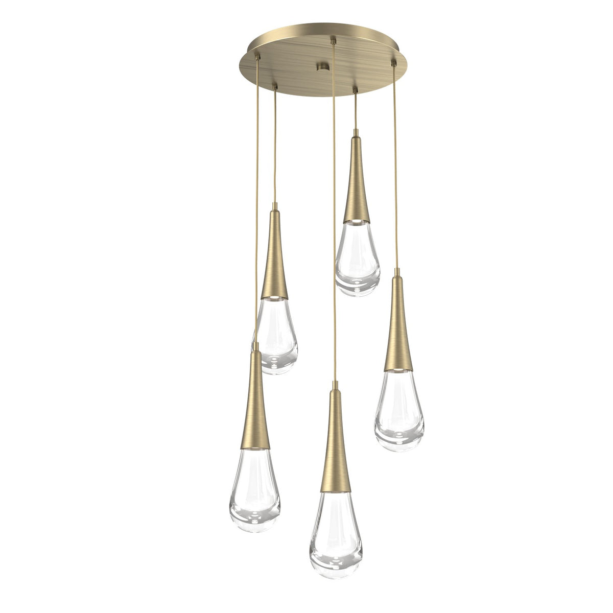 Hammerton Studio - CHB0078-05-HB-C-C01-L1 - LED Pendant - Raindrop - Heritage Brass