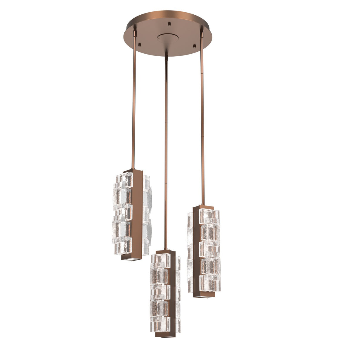 Hammerton Studio - CHB0087-03-BB-TE-001-L2 - LED Pendant - Tessera - Burnished Bronze