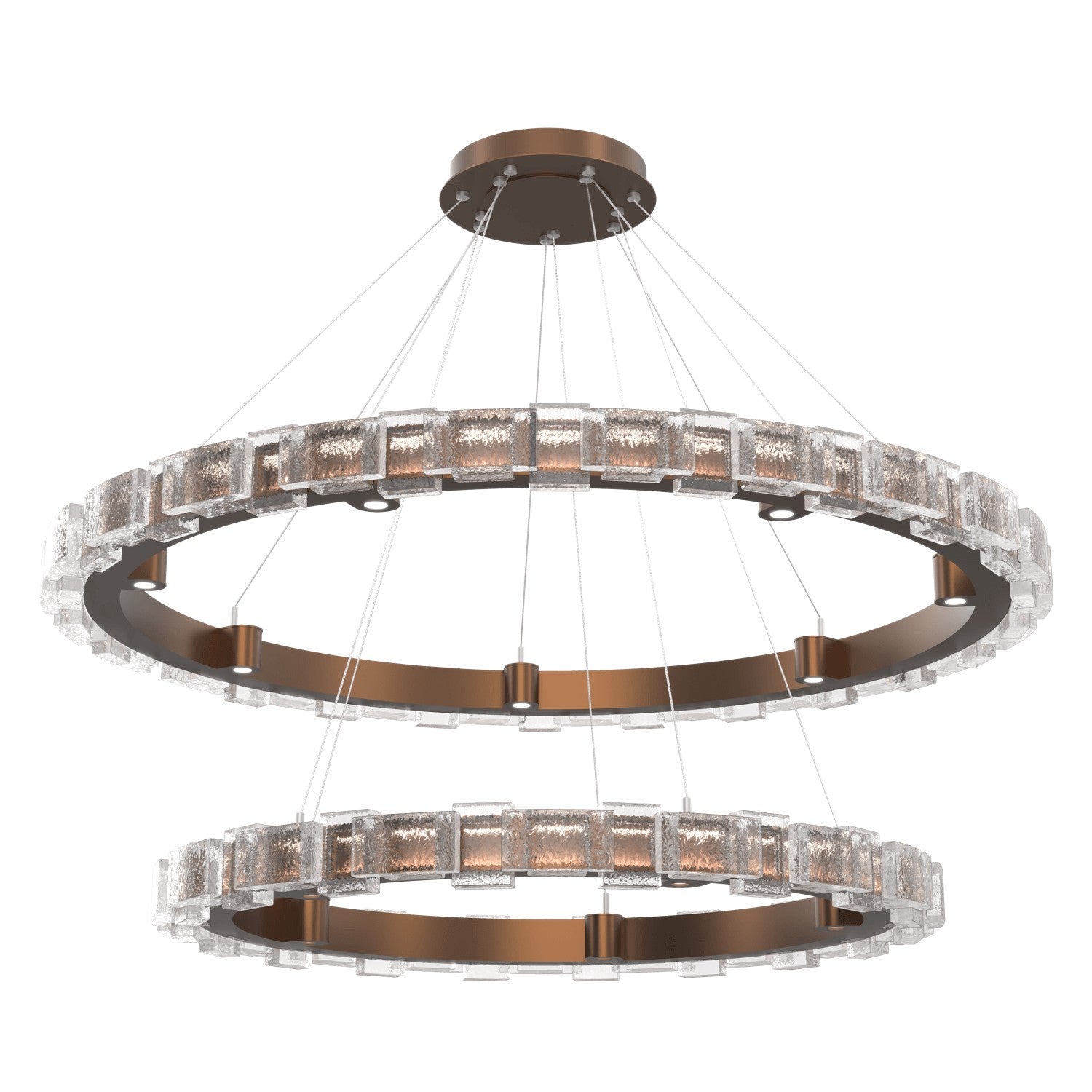 Hammerton Studio - CHB0087-2T-BB-TE-CA1-L3 - LED Chandelier - Tessera - Burnished Bronze