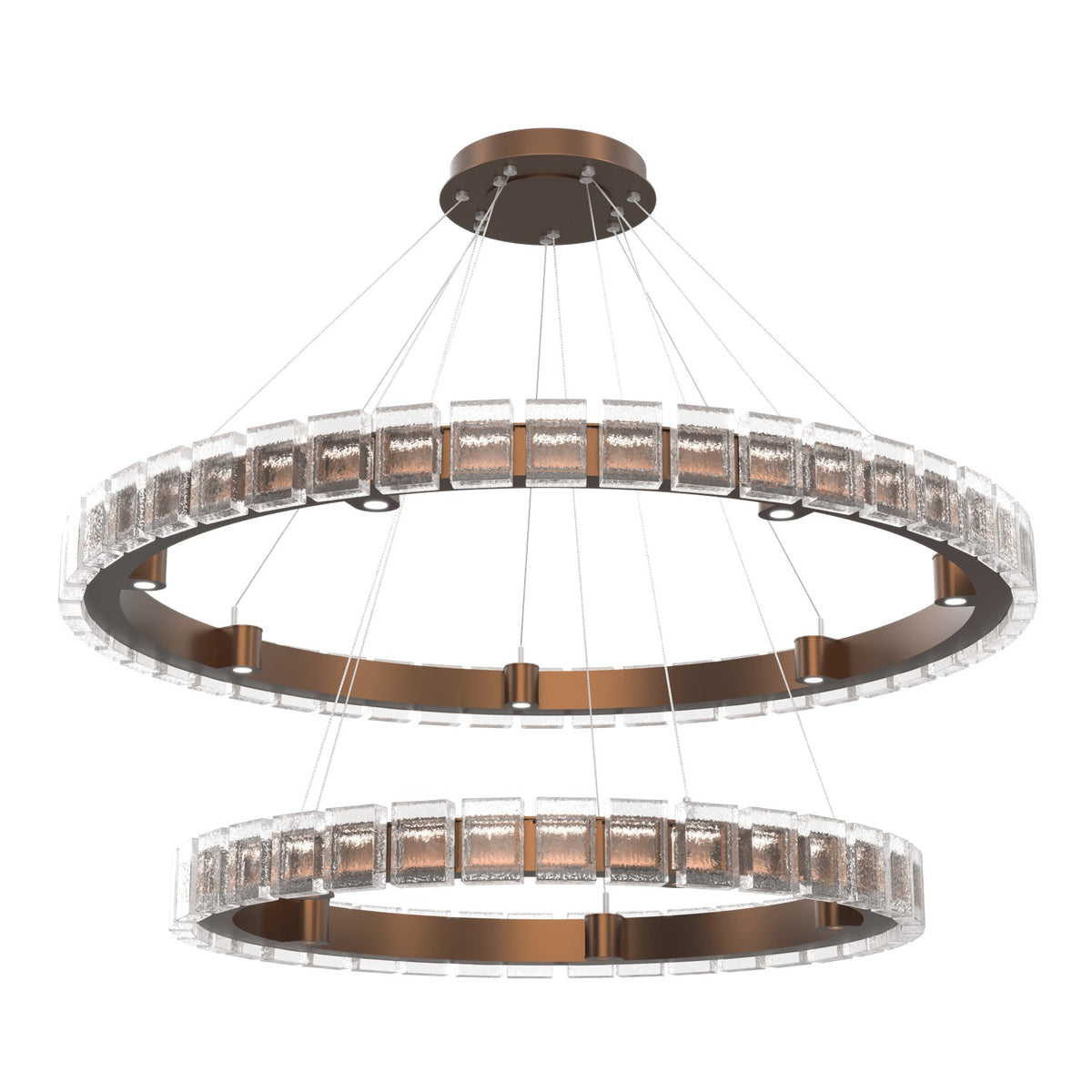 Hammerton Studio - CHB0087-2T-BB-TP-CA1-L3 - LED Chandelier - Tessera - Burnished Bronze