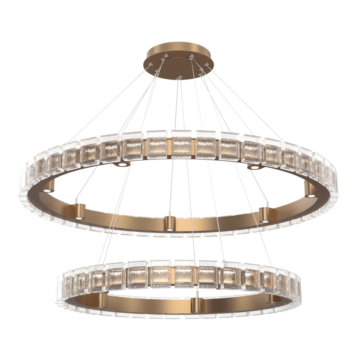 Hammerton Studio - CHB0087-2T-NB-TP-CA1-L3 - LED Chandelier - Tessera - Novel Brass