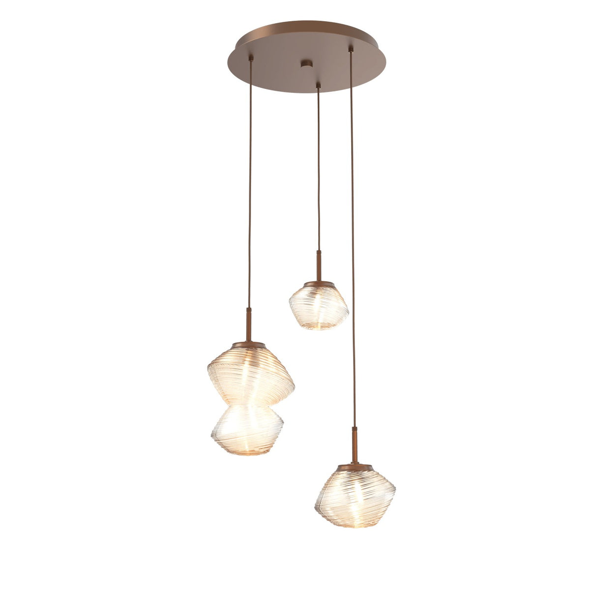 Hammerton Studio - CHB0089-03-BB-A-C01-L3 - LED Pendant - Mesa - Burnished Bronze