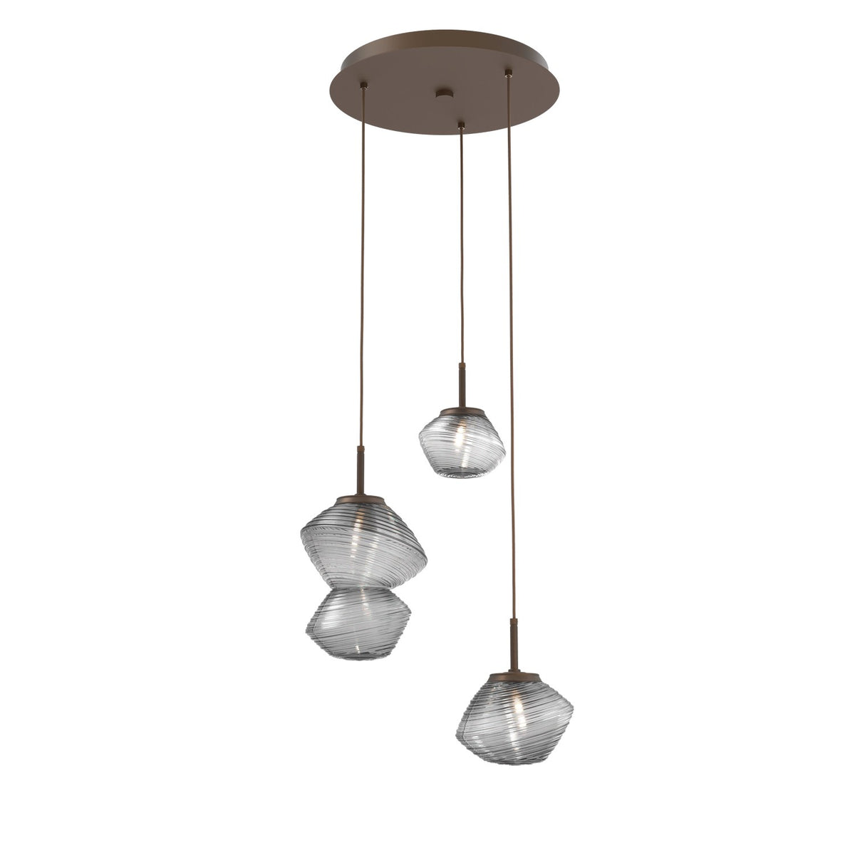 Hammerton Studio - CHB0089-03-FB-S-C01-L3 - LED Pendant - Mesa - Flat Bronze