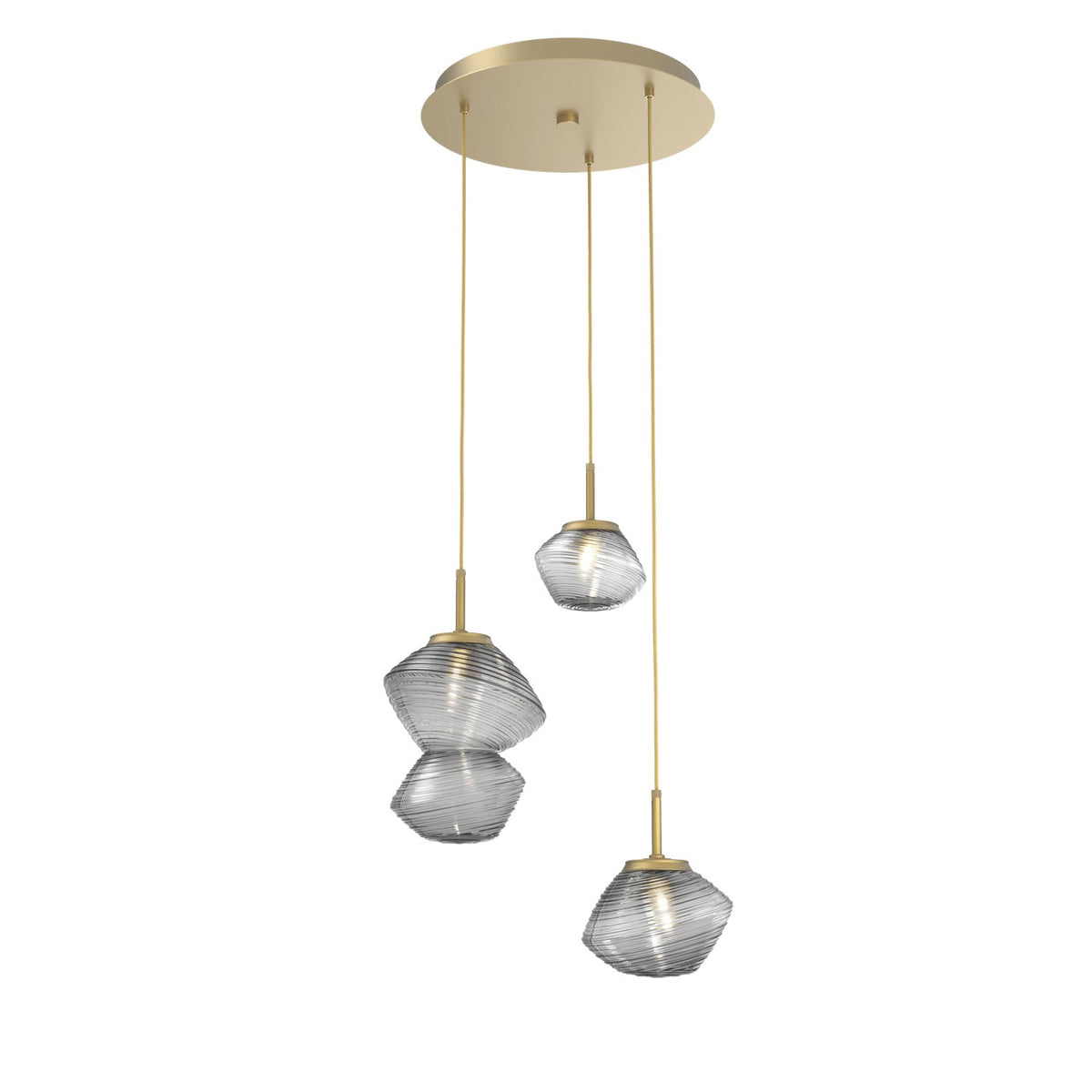 Hammerton Studio - CHB0089-03-GB-S-C01-L3 - LED Pendant - Mesa - Gilded Brass