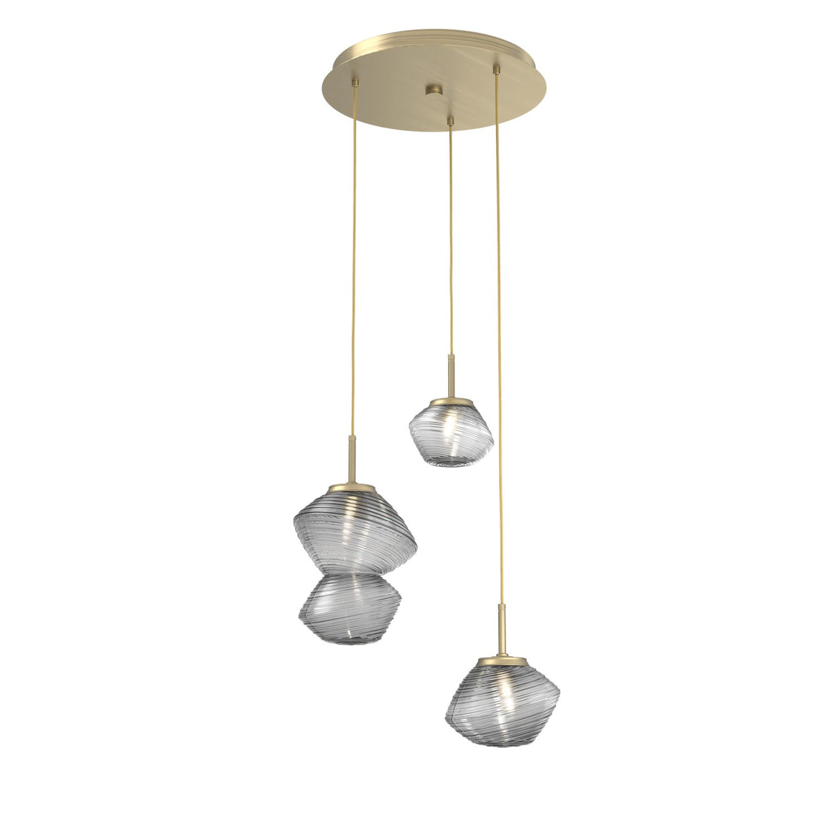 Hammerton Studio - CHB0089-03-HB-S-C01-L3 - LED Pendant - Mesa - Heritage Brass