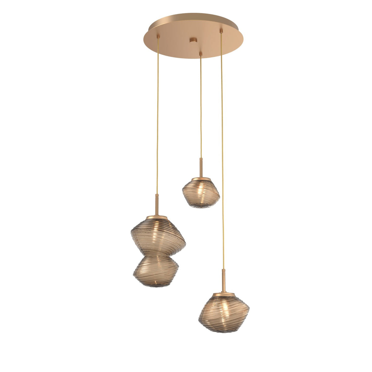 Hammerton Studio - CHB0089-03-NB-B-C01-L3 - LED Pendant - Mesa - Novel Brass