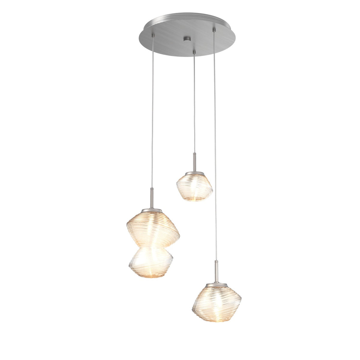 Hammerton Studio - CHB0089-03-SN-A-C01-L3 - LED Pendant - Mesa - Satin Nickel