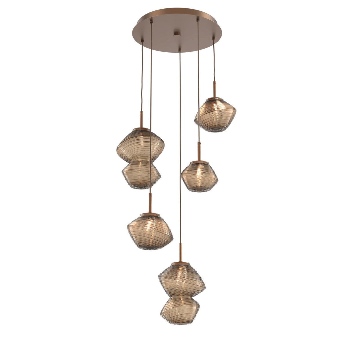 Hammerton Studio - CHB0089-05-BB-B-C01-L1 - LED Pendant - Mesa - Burnished Bronze