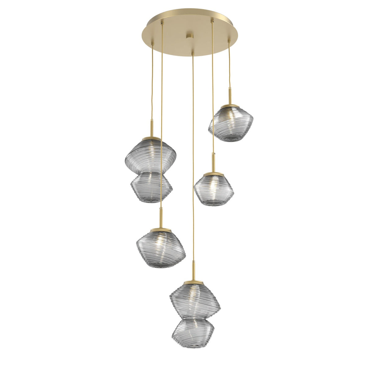 Hammerton Studio - CHB0089-05-GB-S-C01-L1 - LED Pendant - Mesa - Gilded Brass