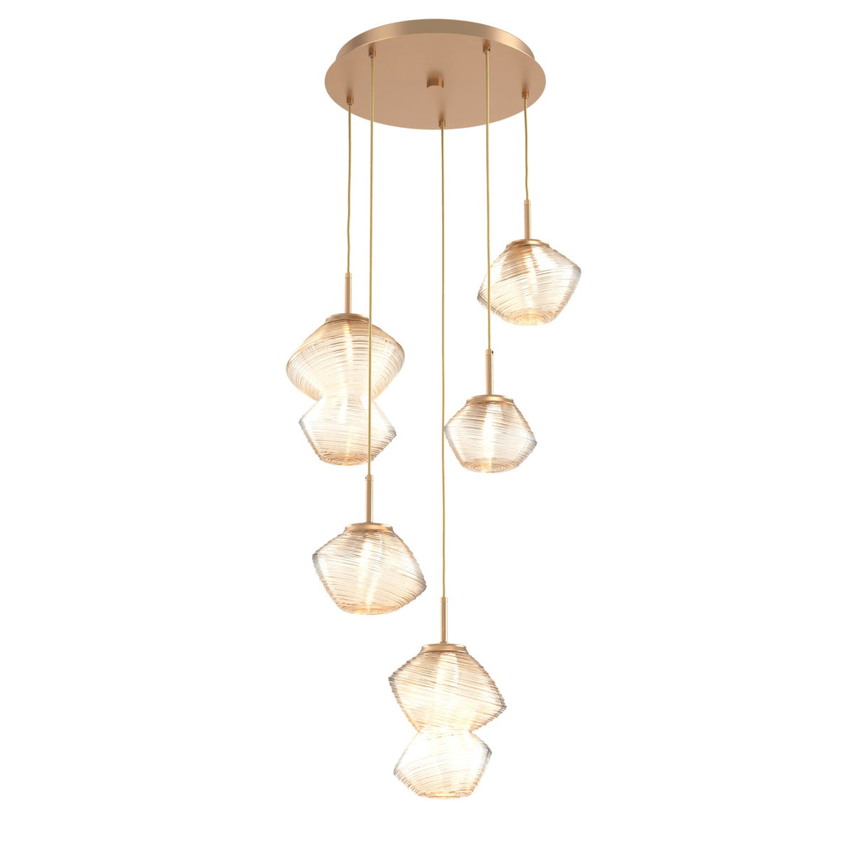 Hammerton Studio - CHB0089-05-NB-A-C01-L1 - LED Pendant - Mesa - Novel Brass