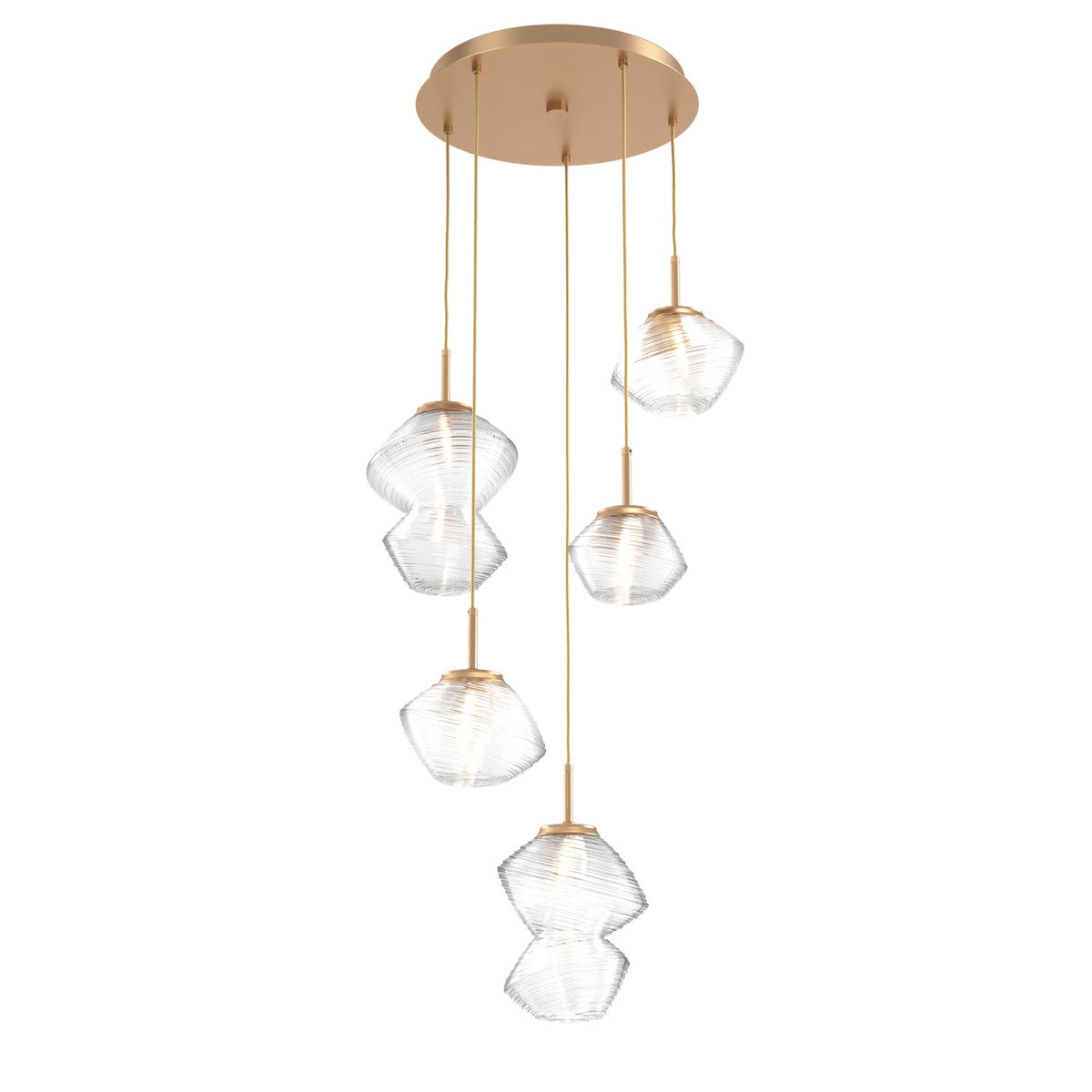 Hammerton Studio - CHB0089-05-NB-C-C01-L1 - LED Pendant - Mesa - Novel Brass