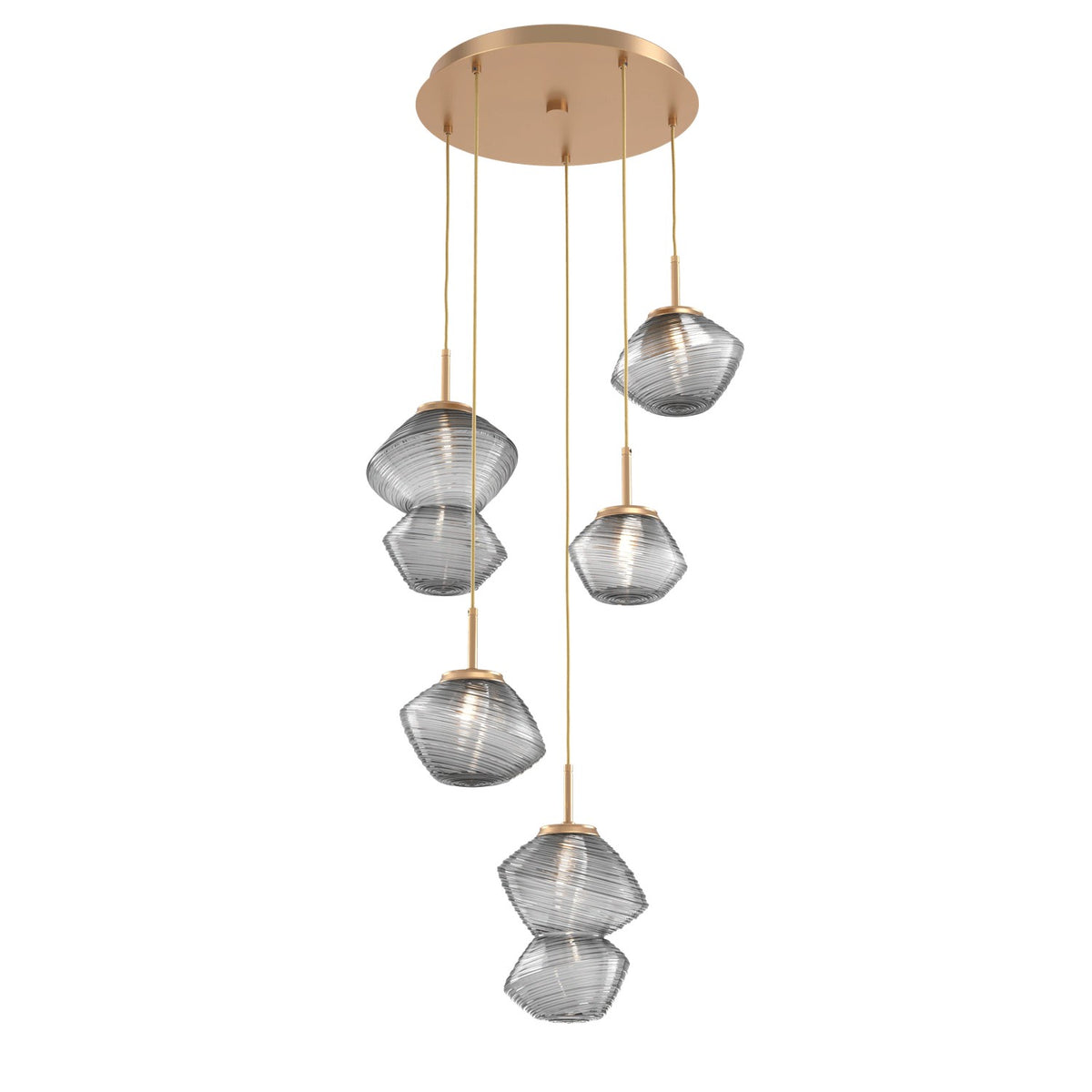 Hammerton Studio - CHB0089-05-NB-S-C01-L1 - LED Pendant - Mesa - Novel Brass