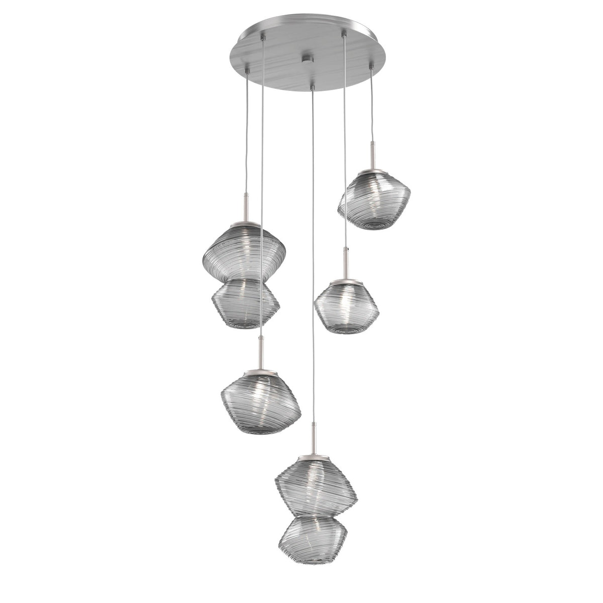 Hammerton Studio - CHB0089-05-SN-S-C01-L1 - LED Pendant - Mesa - Satin Nickel