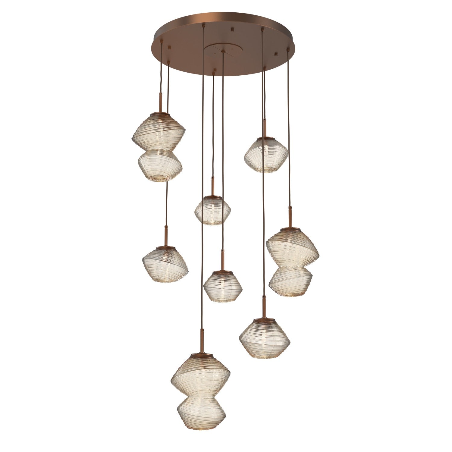 Hammerton Studio - CHB0089-08-BB-A-C01-L3 - LED Chandelier - Mesa - Burnished Bronze