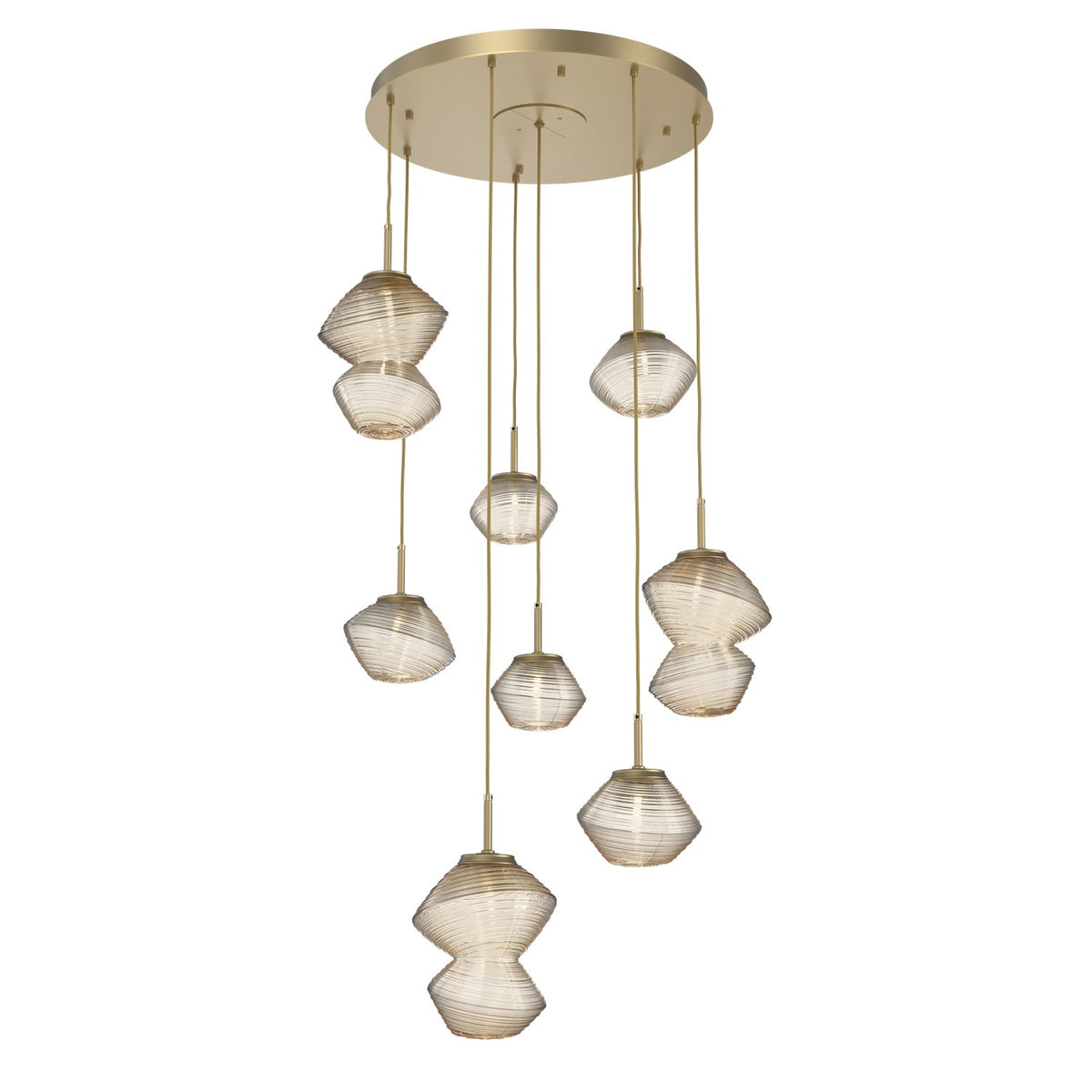 Hammerton Studio - CHB0089-08-GB-A-C01-L1 - LED Chandelier - Mesa - Gilded Brass