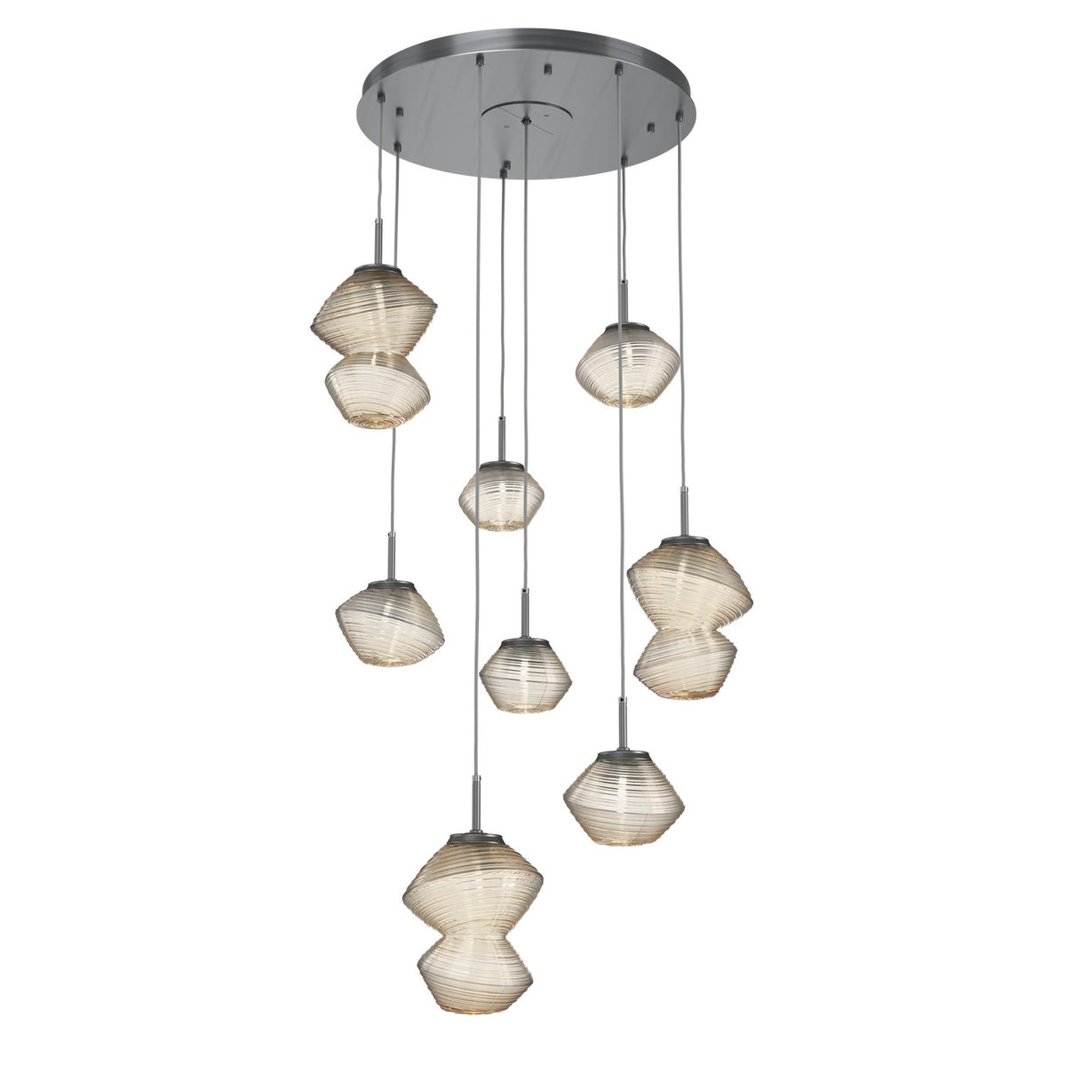 Hammerton Studio - CHB0089-08-GM-A-C01-L1 - LED Chandelier - Mesa - Gunmetal