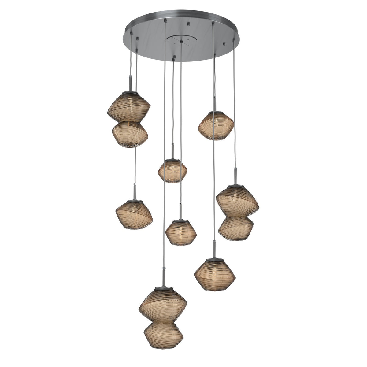 Hammerton Studio - CHB0089-08-GM-B-C01-L1 - LED Chandelier - Mesa - Gunmetal