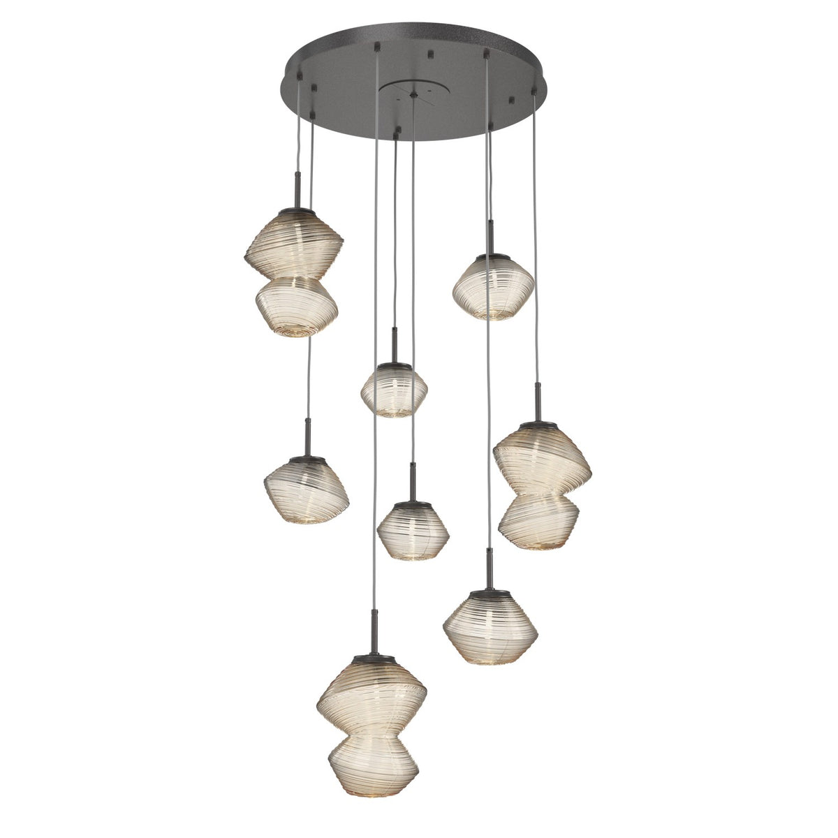 Hammerton Studio - CHB0089-08-GP-A-C01-L1 - LED Chandelier - Mesa - Graphite