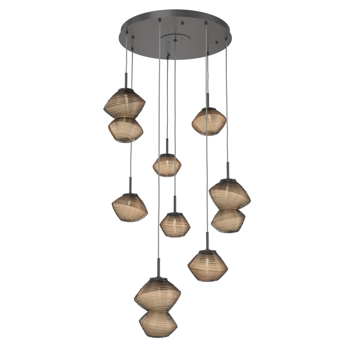 Hammerton Studio - CHB0089-08-GP-B-C01-L1 - LED Chandelier - Mesa - Graphite