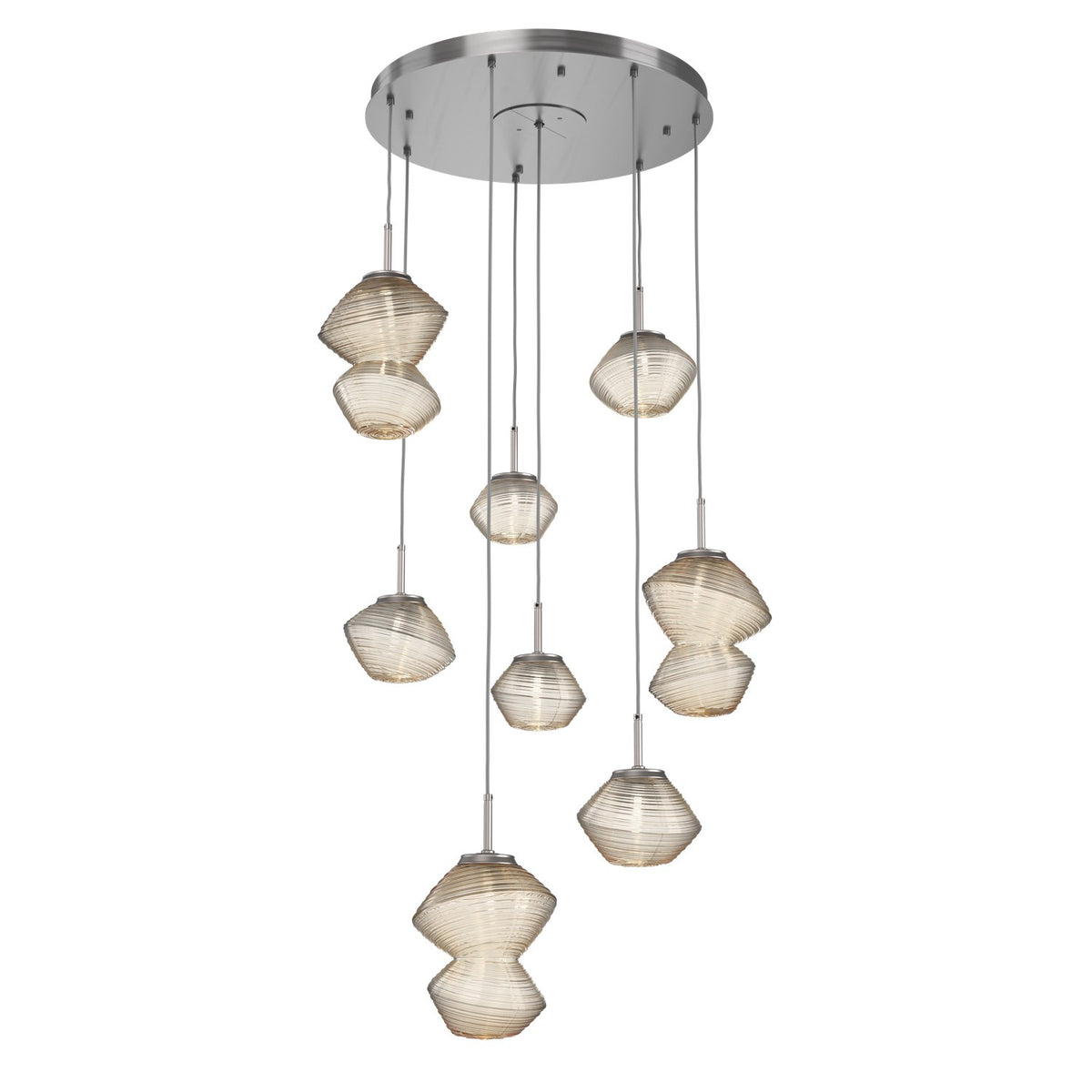 Hammerton Studio - CHB0089-08-SN-A-C01-L1 - LED Chandelier - Mesa - Satin Nickel