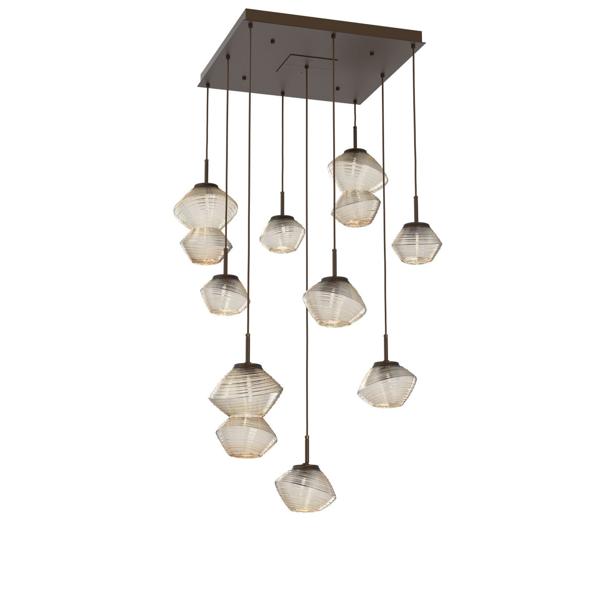 Hammerton Studio - CHB0089-09-FB-A-C01-L1 - LED Chandelier - Mesa - Flat Bronze