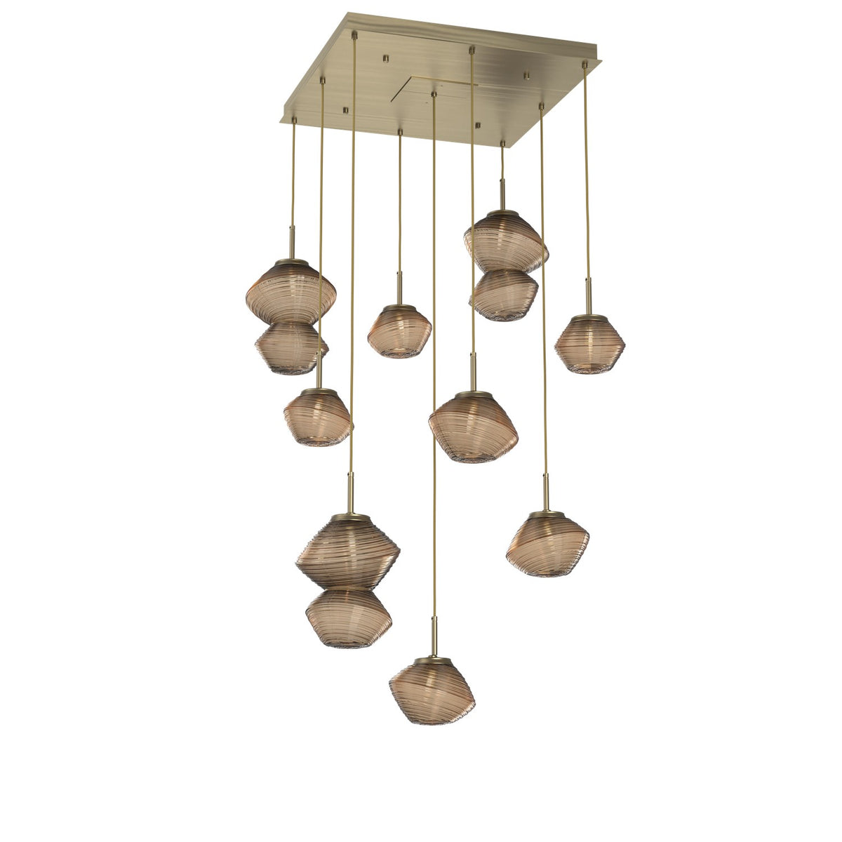 Hammerton Studio - CHB0089-09-HB-B-C01-L3 - LED Chandelier - Mesa - Heritage Brass