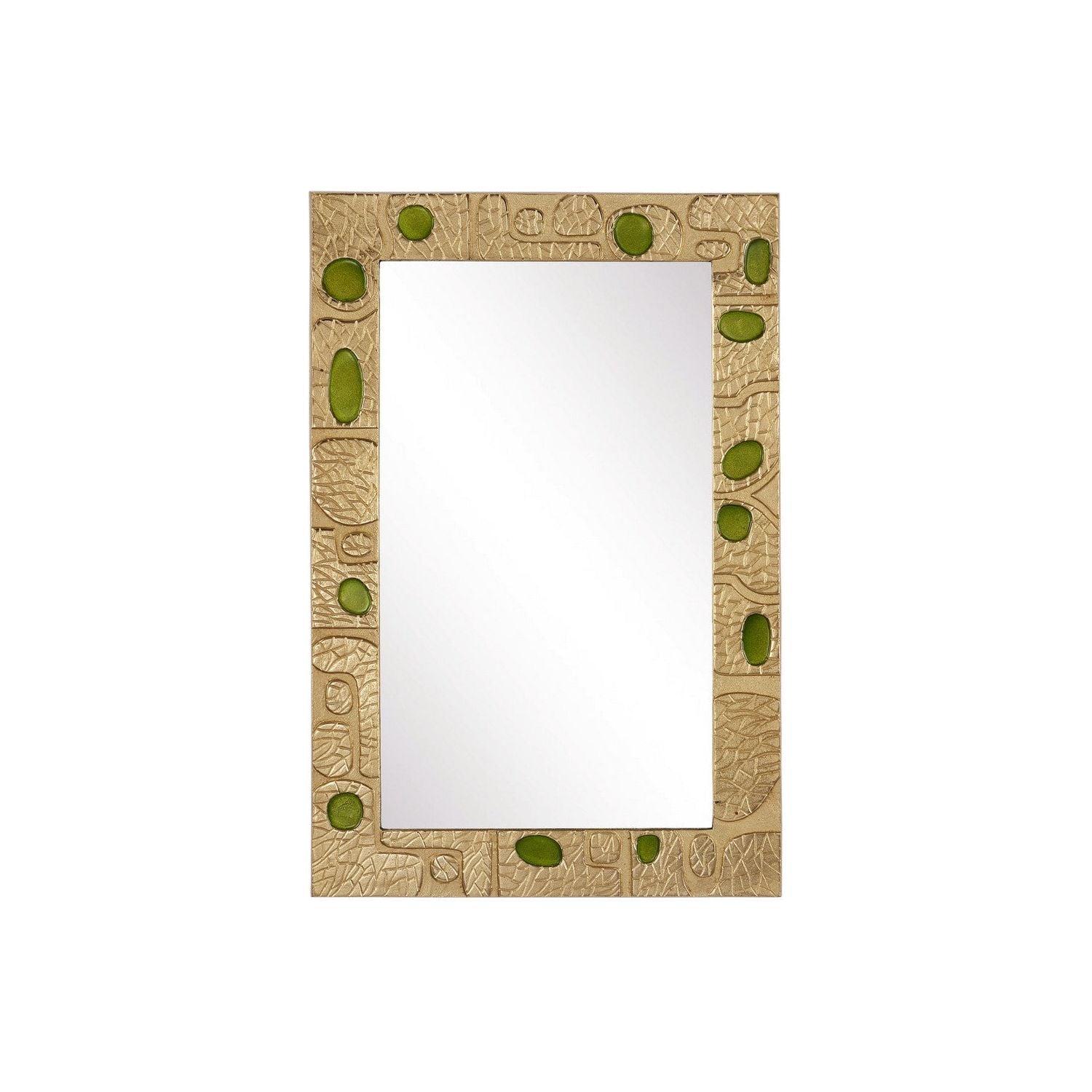 Currey and Company - 1000-0157 - Mirror - Beau Monde - Gold / Green