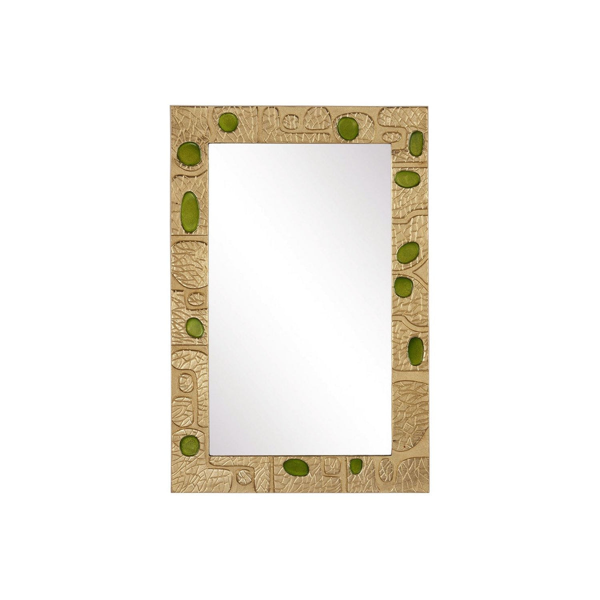 Currey and Company - 1000-0157 - Mirror - Beau Monde - Gold / Green