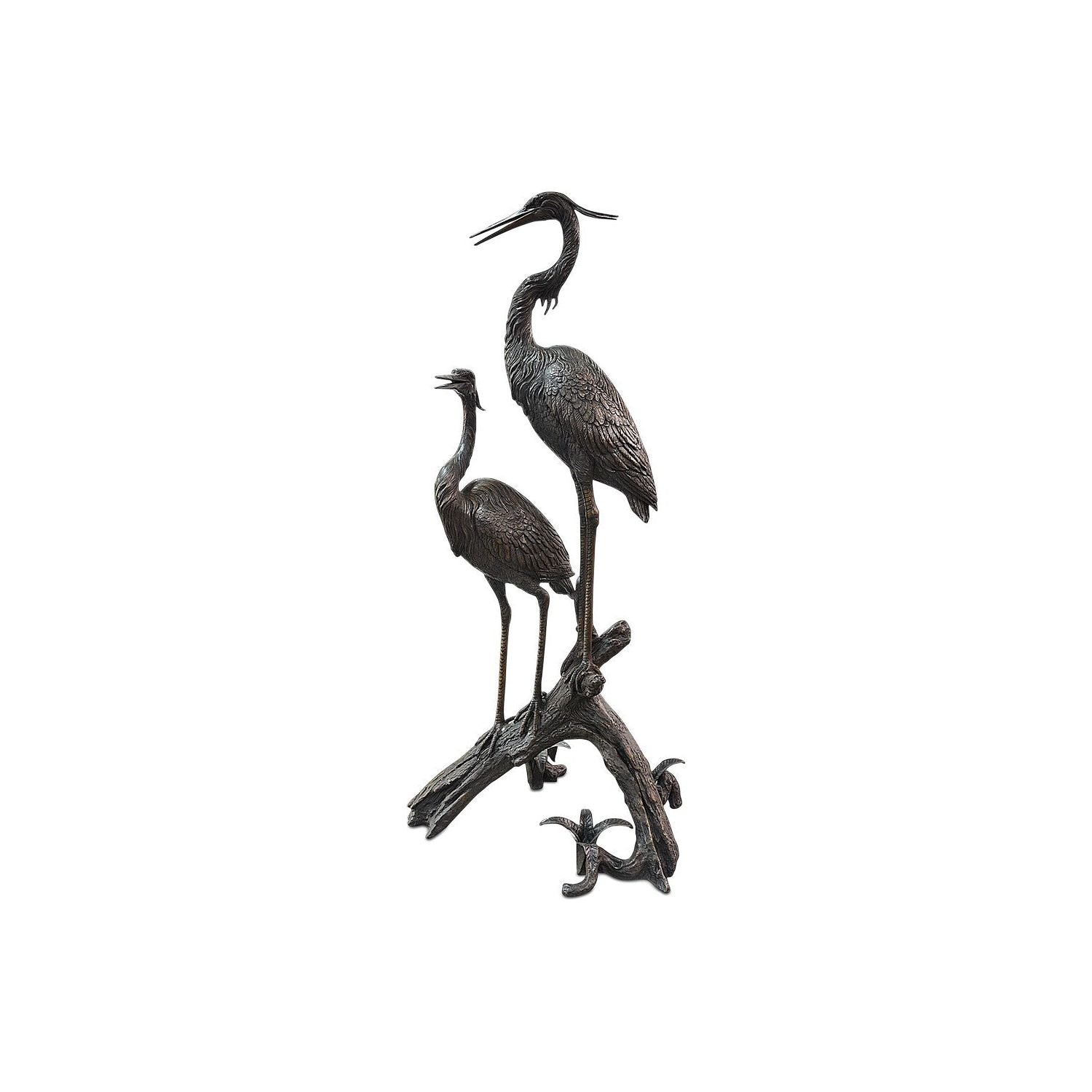 Currey and Company - 1200-0913 - Herons on Branch - Bronze