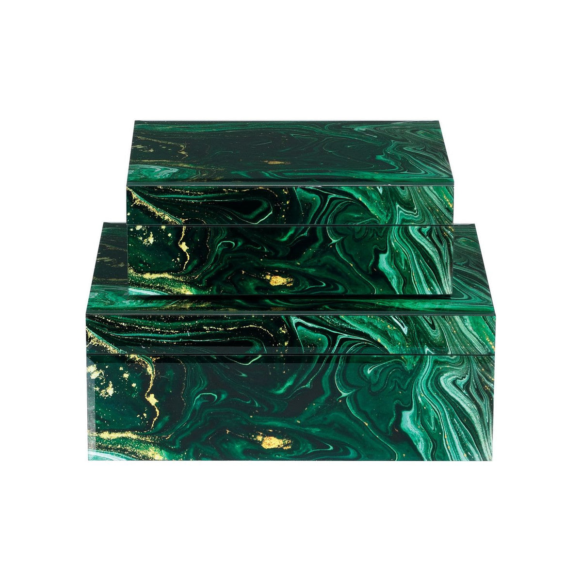 Currey and Company - 1200-0924 - Box Set of 2 - Interstellar - Dark Green