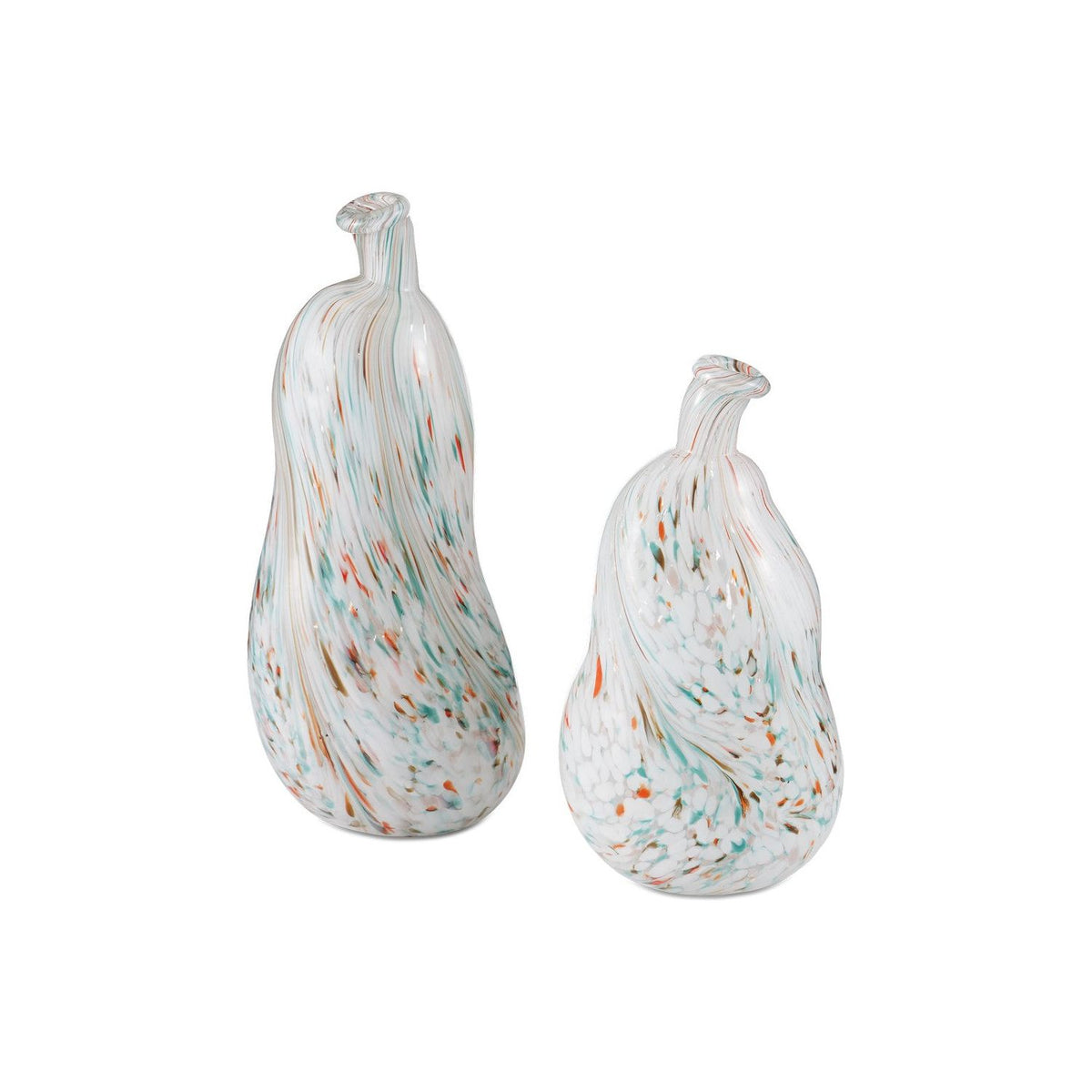 Currey and Company - 1200-0938 - Vase Set of 2 - Kumo - Clear / Multi Color