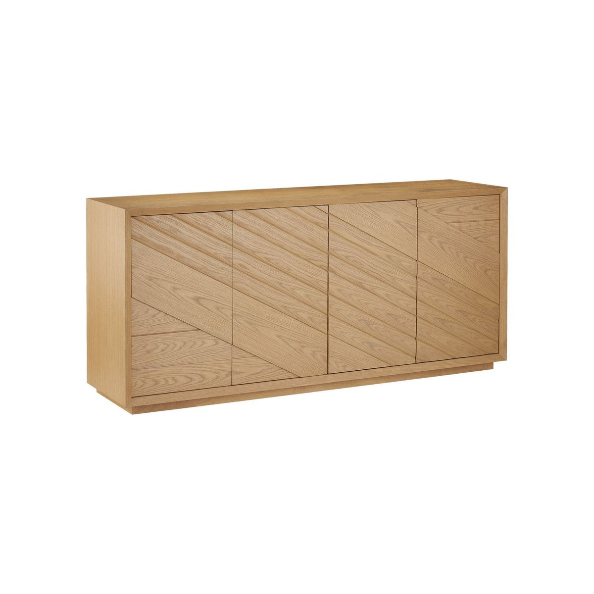 Currey and Company - 3000-0317 - Credenza - Margot - Light Oak / Beige