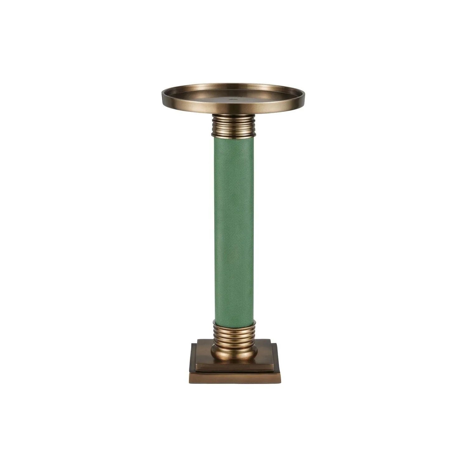 Currey and Company - 4000-0209 - Accent Table - Gavin - Green / Antique Brass