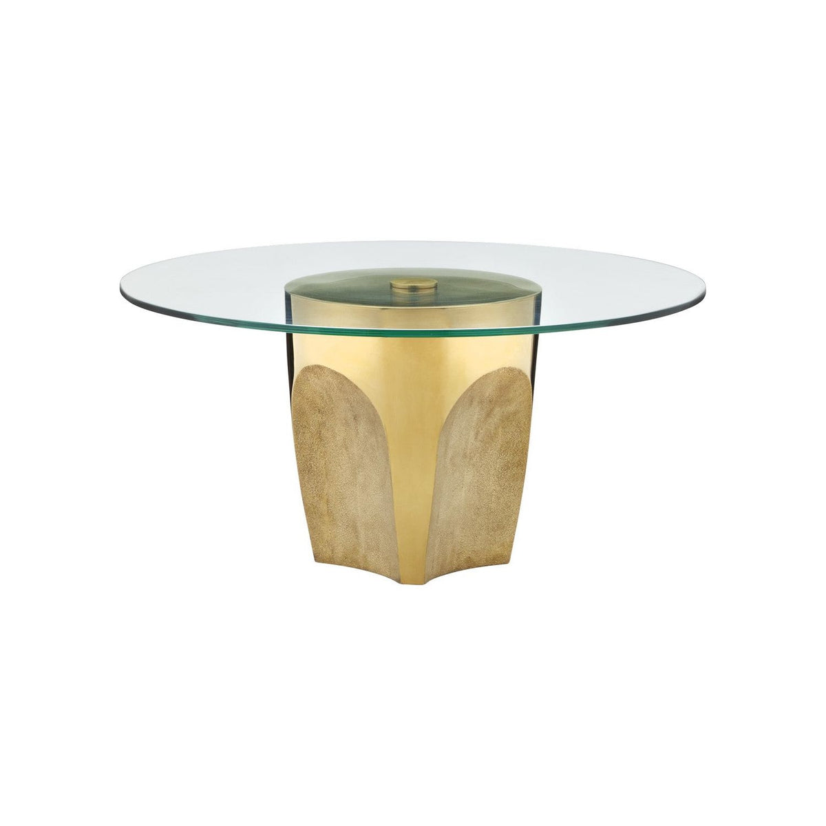 Currey and Company - 4000-0217 - Cocktail Table - Lemy - Polished Brass / Clear