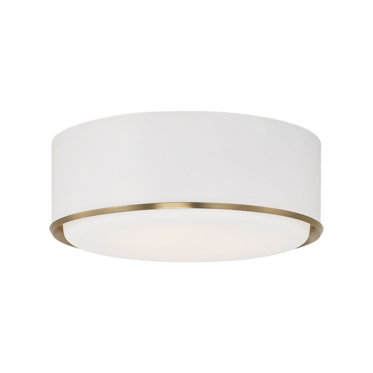 Capital Lighting - 254831RE - Three Light Flush Mount - Carlton - Matte Brass and White