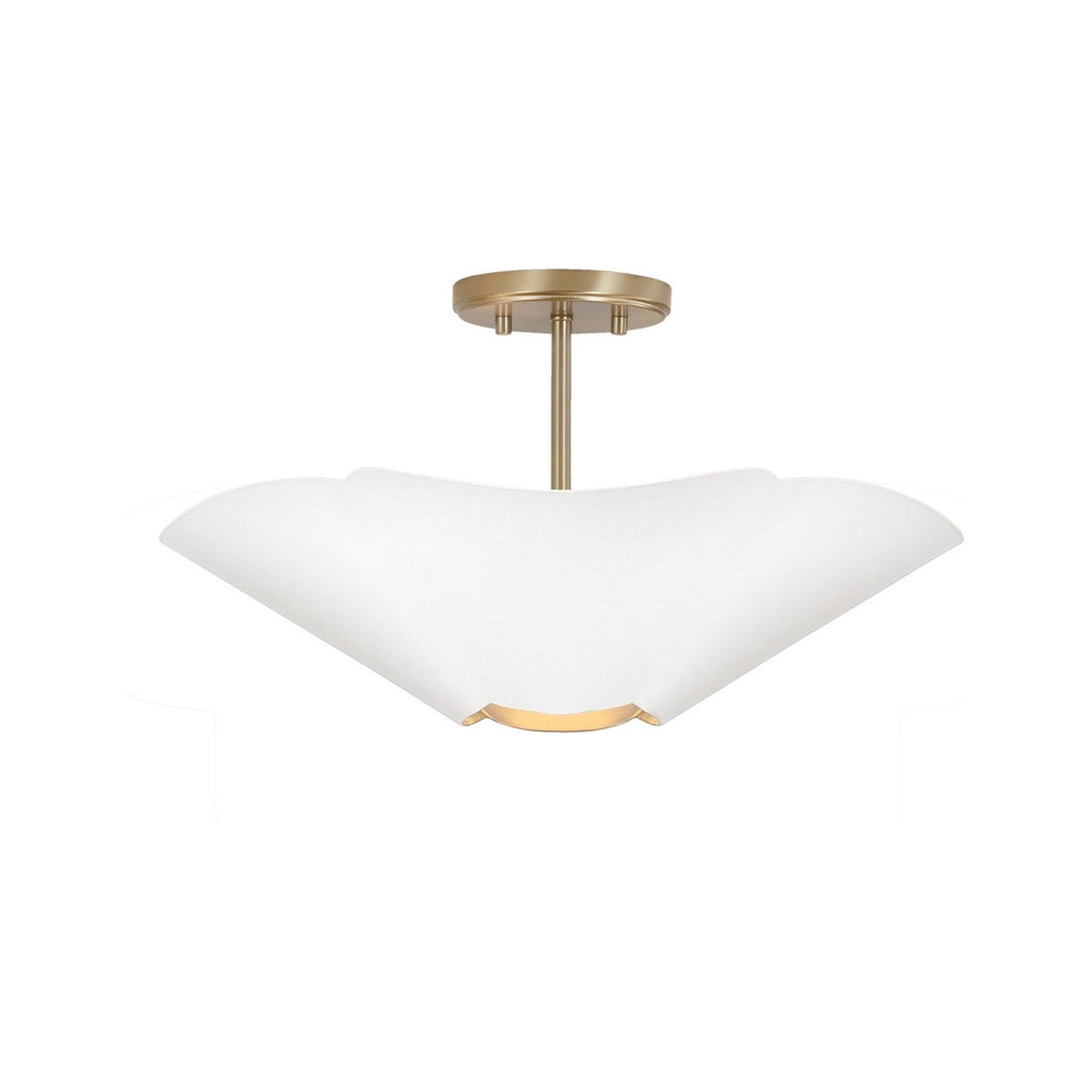 Capital Lighting - 355442RE - Four Light Pendant - Maeve - Matte Brass and White