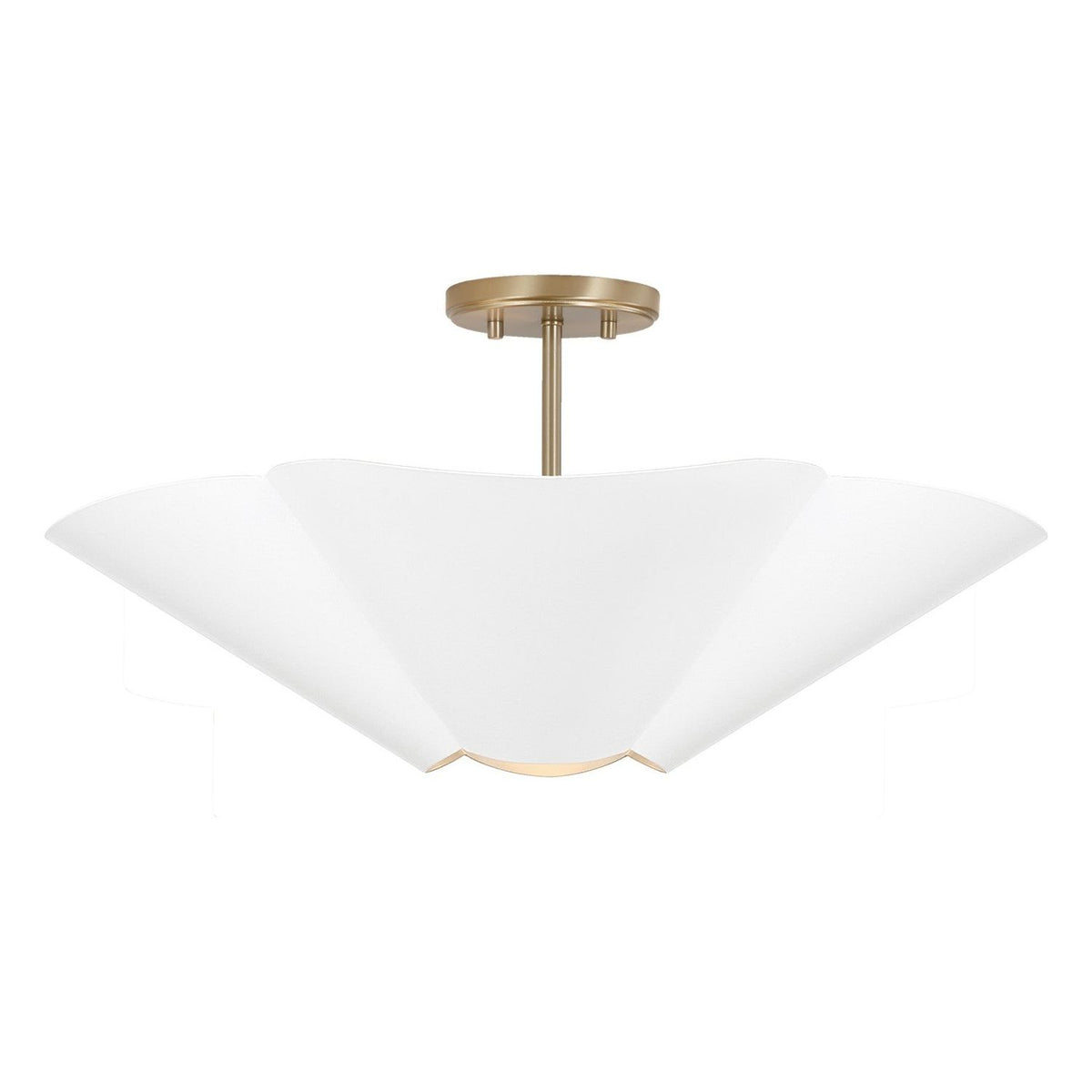 Capital Lighting - 355443RE - Four Light Pendant - Maeve - Matte Brass and White