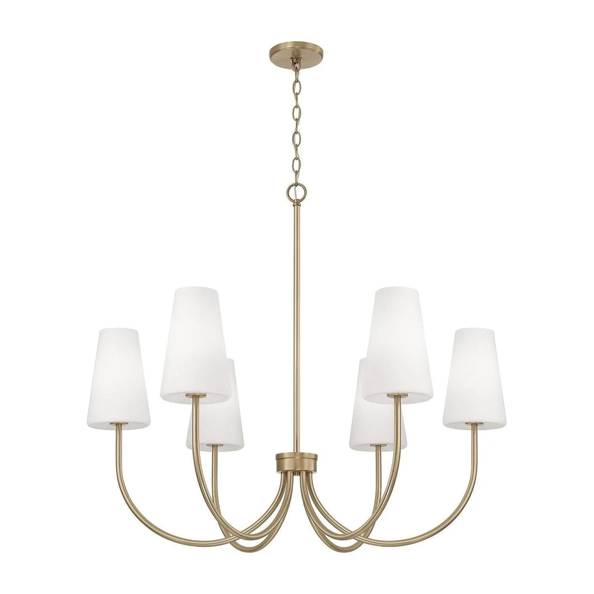 Capital Lighting - 455261AD-550 - Six Light Chandelier - Averitt - Aged Brass