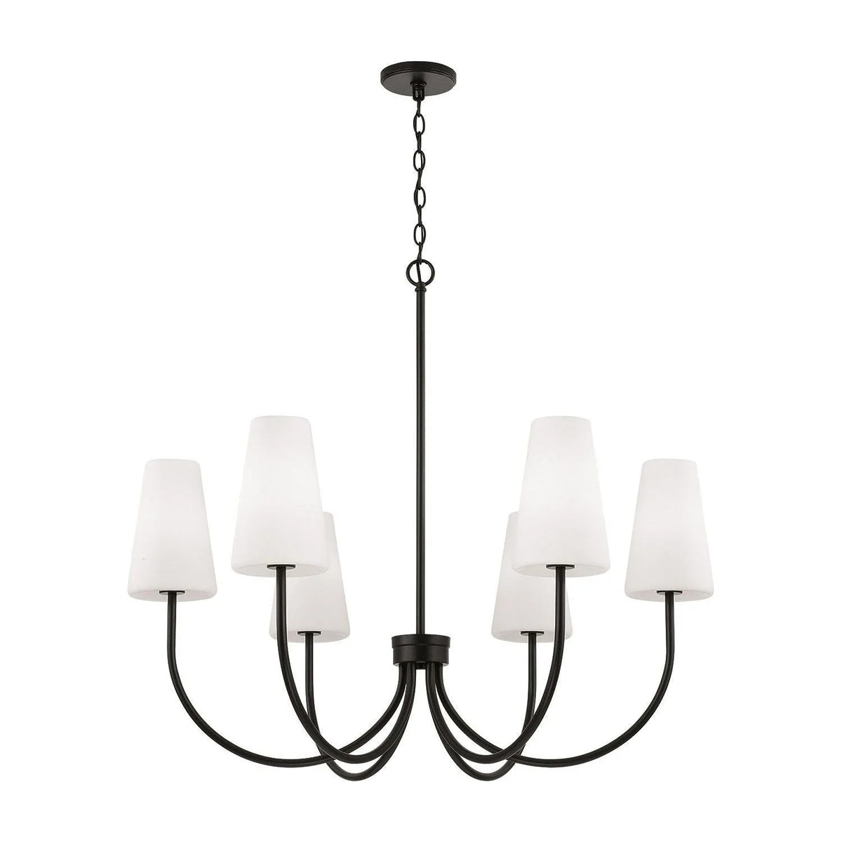 Capital Lighting - 455261MB-550 - Six Light Chandelier - Averitt - Matte Black