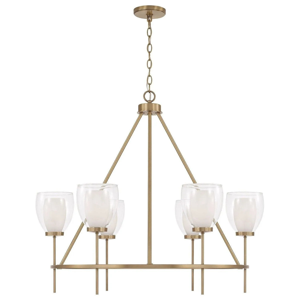 Capital Lighting - 455961AD - Six Light Chandelier - Joss - Aged Brass