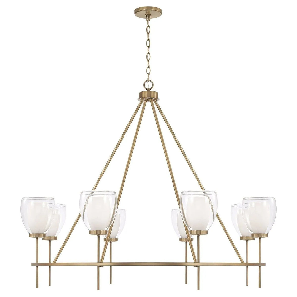 Capital Lighting - 455981AD - Eight Light Chandelier - Joss - Aged Brass